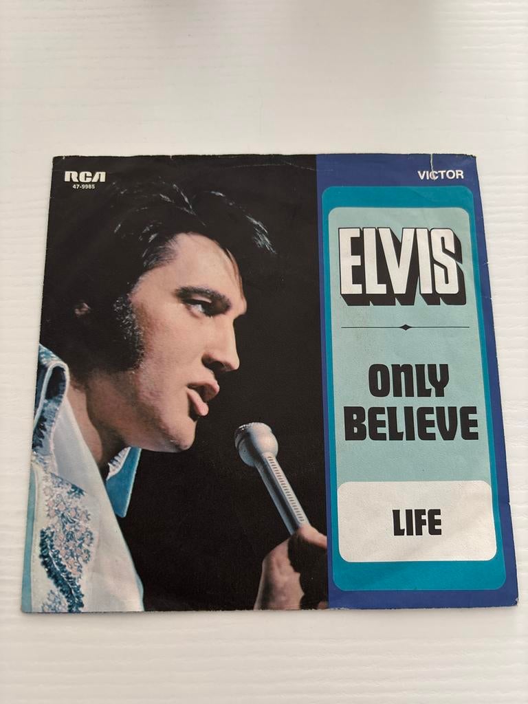 Elvis Presley - Only Believe / Life - 45 toeren single, Ophalen of Verzenden, Gebruikt, Cd of Plaat