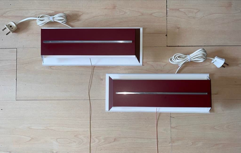 Vintage design wandlampen set; Neuhaus N leuchten, Ophalen of Verzenden, Gebruikt, Metaal