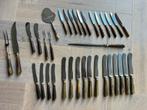 34 delig Zwillingbestek met benen handvatten - Vintage -, Ophalen of Verzenden, Gebruikt, Rvs of Chroom, Bestekset