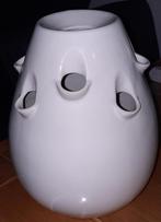 Vintage tulpenvaas 24 cm wit keramiek Pizarro Collection, Overige materialen, Wit, Ophalen of Verzenden, Zo goed als nieuw