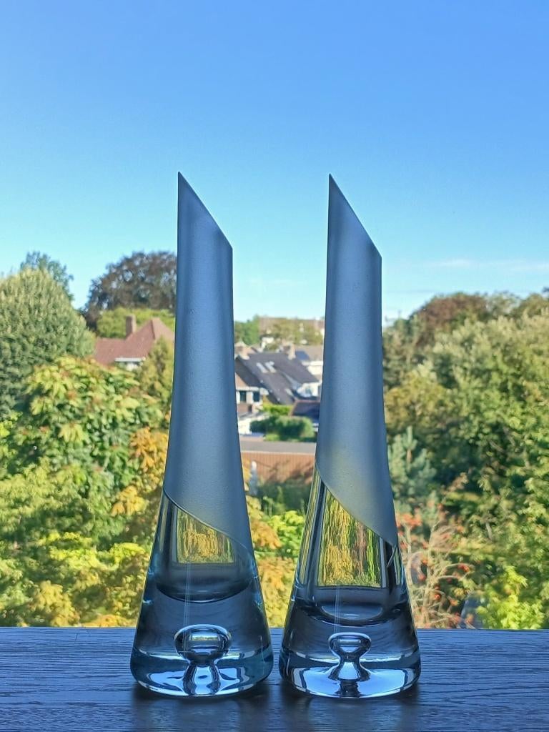 Vaas Solifleur (2x) Bonny Krosno Kristal, Ophalen of Verzenden