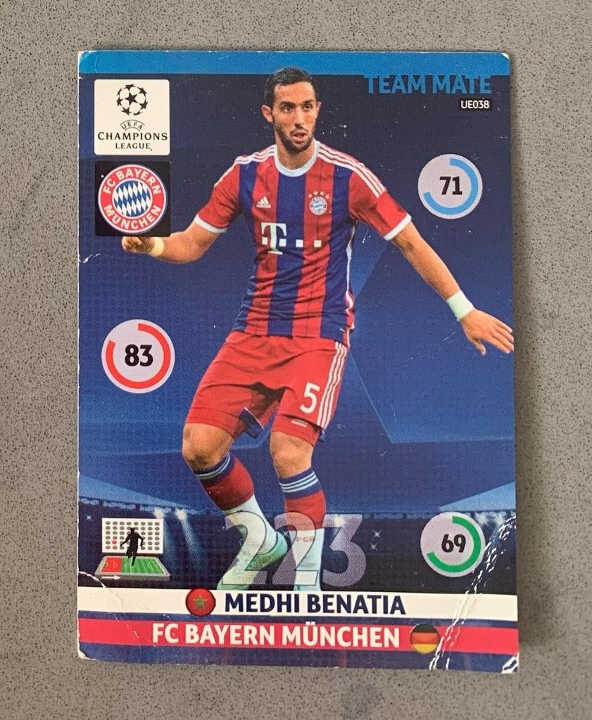 Panini ADRENALYN EURO 2014 MEDHI BENATIA Bayern München, Ophalen of Verzenden, Gebruikt, Buitenlandse clubs, Poster, Plaatje of Sticker
