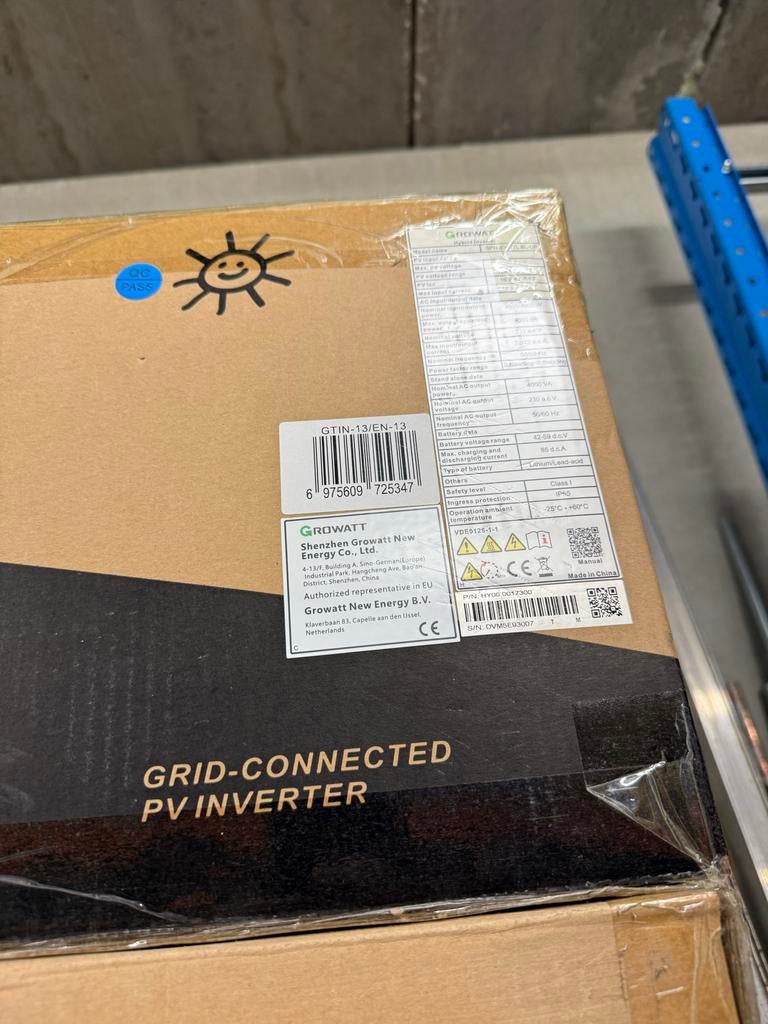 Growatt SPH 4000TL BL-UP hybride omvormer (NIEUW), Doe-het-zelf en Verbouw, Zonnepanelen en Toebehoren, Nieuw, Overige typen, 200 wattpiek of meer