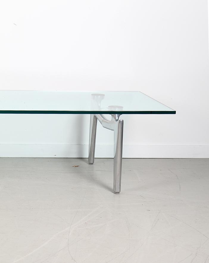 1x Leolux Farandole Tafel Transparant Glas, Niet ingevuld, Minder dan 45 cm, Ophalen of Verzenden, 75 cm of meer