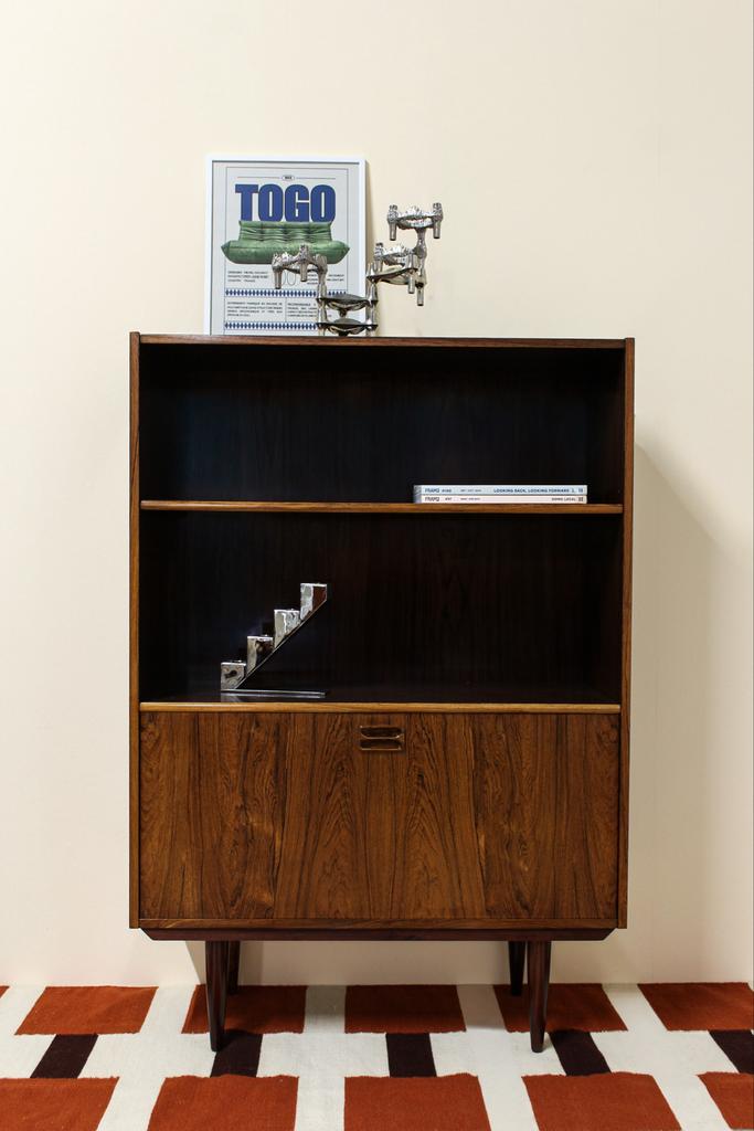 Vintage rosewood palissander kast boekenkast teak jaren 60, Antiek en Kunst, Antiek | Meubels | Kasten, Ophalen