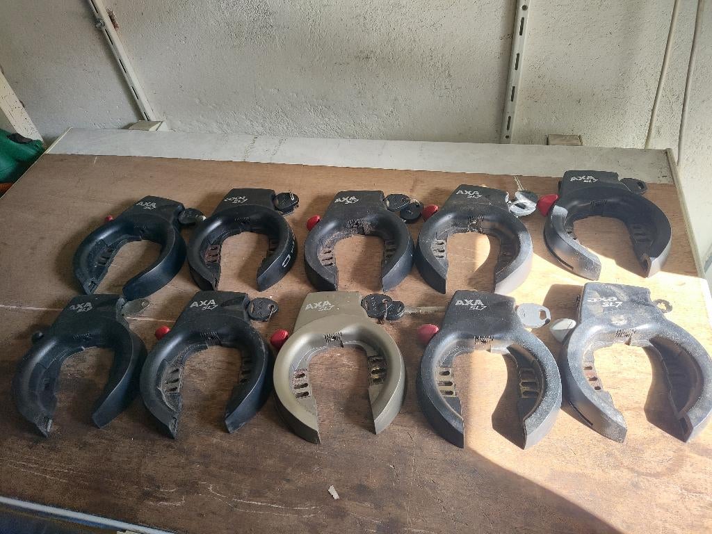 10 stuks AXA SL7 ringsloten, Fietsen en Brommers, Fietsaccessoires | Fietssloten, Ophalen, Gebruikt, Ringslot