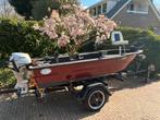 Complete roofvisboot met Honda 10pk en Minn Kota, Watersport en Boten, Ophalen, Gebruikt, Tot 10 pk, 3 tot 6 meter