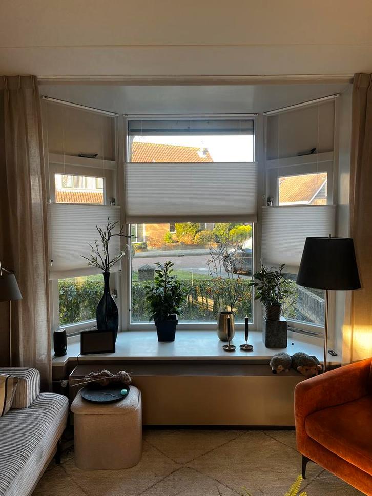 Duette Shades voor erker, wit, 3 stuks, Huis en Inrichting, Stoffering | Gordijnen en Lamellen, Gebruikt, 150 tot 200 cm, 50 tot 100 cm