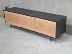 !!ACTIE!! Tv-meubel Thomas zwart/blank eiken, Niet ingevuld, Zo goed als nieuw, Niet ingevuld, Niet ingevuld