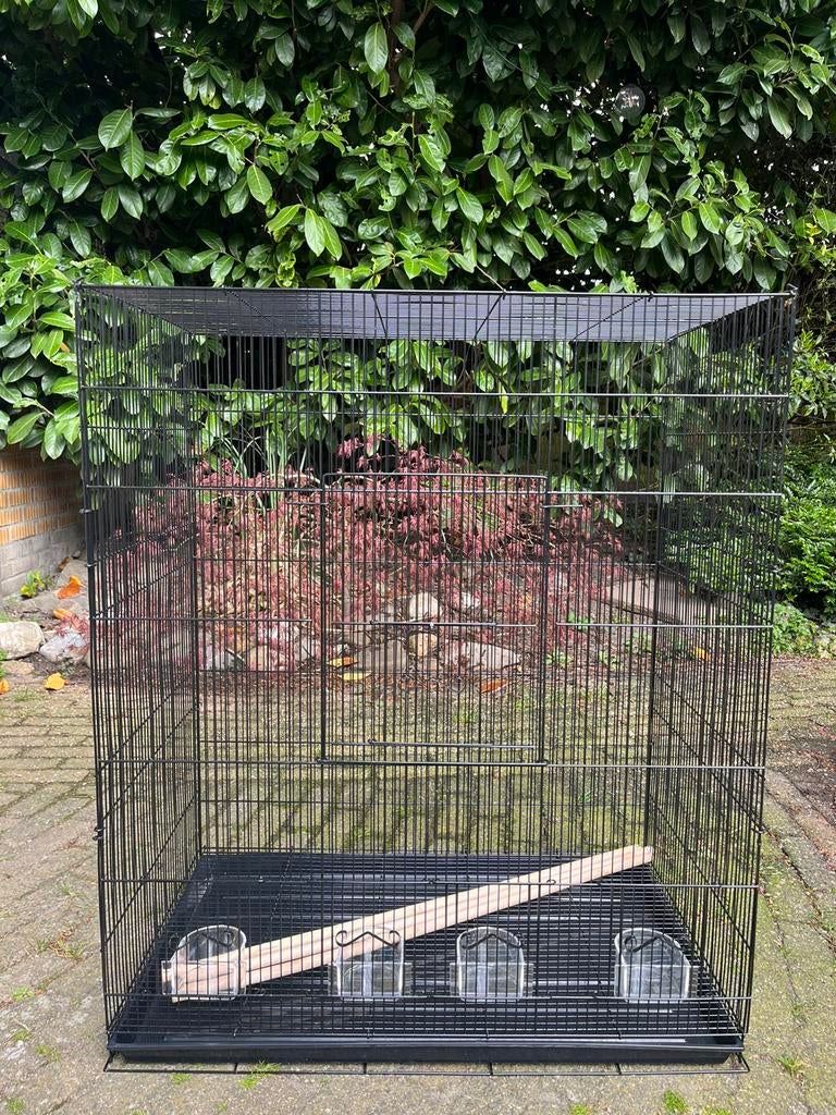 Keddoc Vogelkooi 79x46x91 cm Zwart, Ophalen, Zo goed als nieuw, Metaal, Vogelkooi