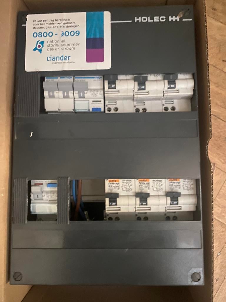 Holec groepenkast met 10 aardlekschakelaars/automaten, Ophalen, Gebruikt, Overige typen