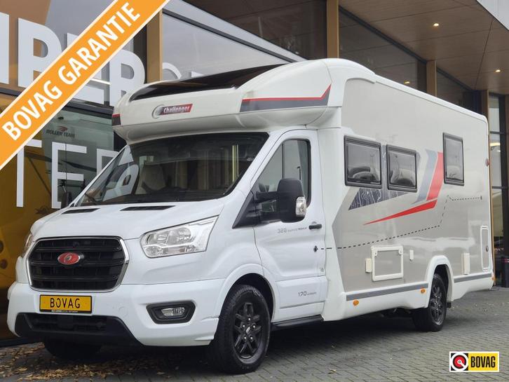 Challenger Graphite Premium 328 Queensbed Automaat, Caravans en Kamperen, Campers, Bedrijf, tot en met 4, Half-integraal, Challenger