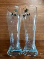 2 mooie glazen brand bier - 0,5 L, Ophalen of Verzenden, Zo goed als nieuw, Glas of Glazen, Brand