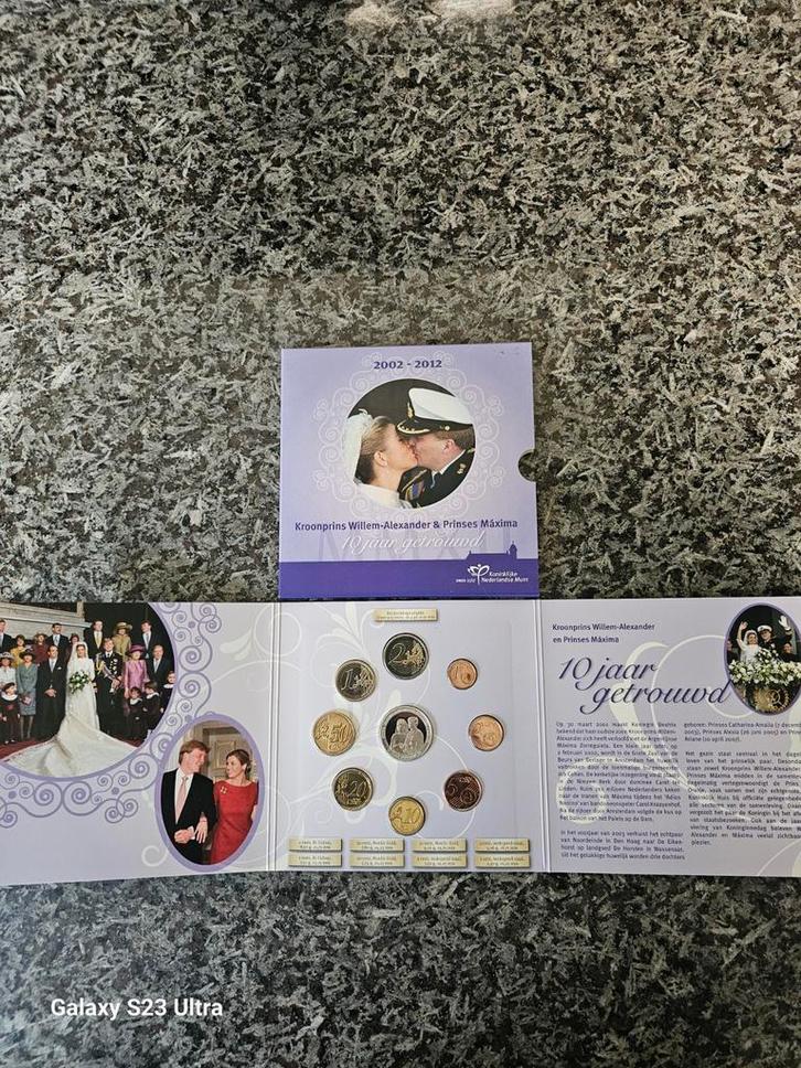 Setje Willem-Alexander & Máxima 2002-2012, Postzegels en Munten, Munten | Nederland, Setje, Euro's, Koningin Beatrix, Zilver, Geboorte of Huwelijk