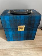 Blauw geruite single koffer, 6 singles of meer, Ophalen of Verzenden, Gebruikt