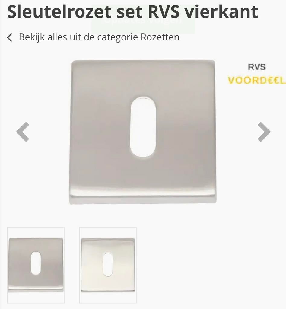 Partij Sleutelrozet vierkant RVS (1178 sets), Ophalen, Mttn, Overige typen, Nieuw