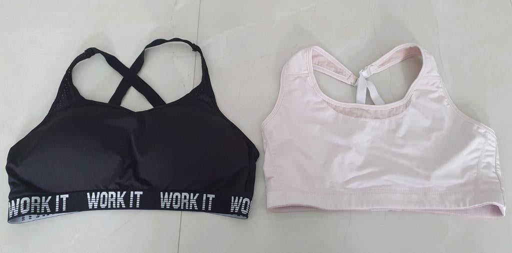 Sport BH's Zeeman - Zwart en Roze - Maat XL, Zeeman, Zwart, Maat 46/48 (XL) of groter, Ophalen of Verzenden