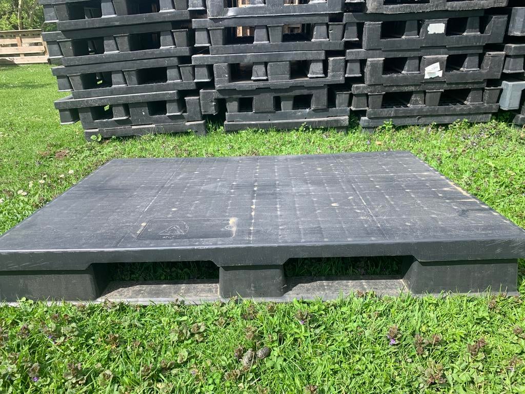 75x Zware kunstof europallets 80x120cm gesloten dek, Doe-het-zelf en Verbouw, Hout en Planken, Gebruikt, 25 tot 50 mm, Pallet