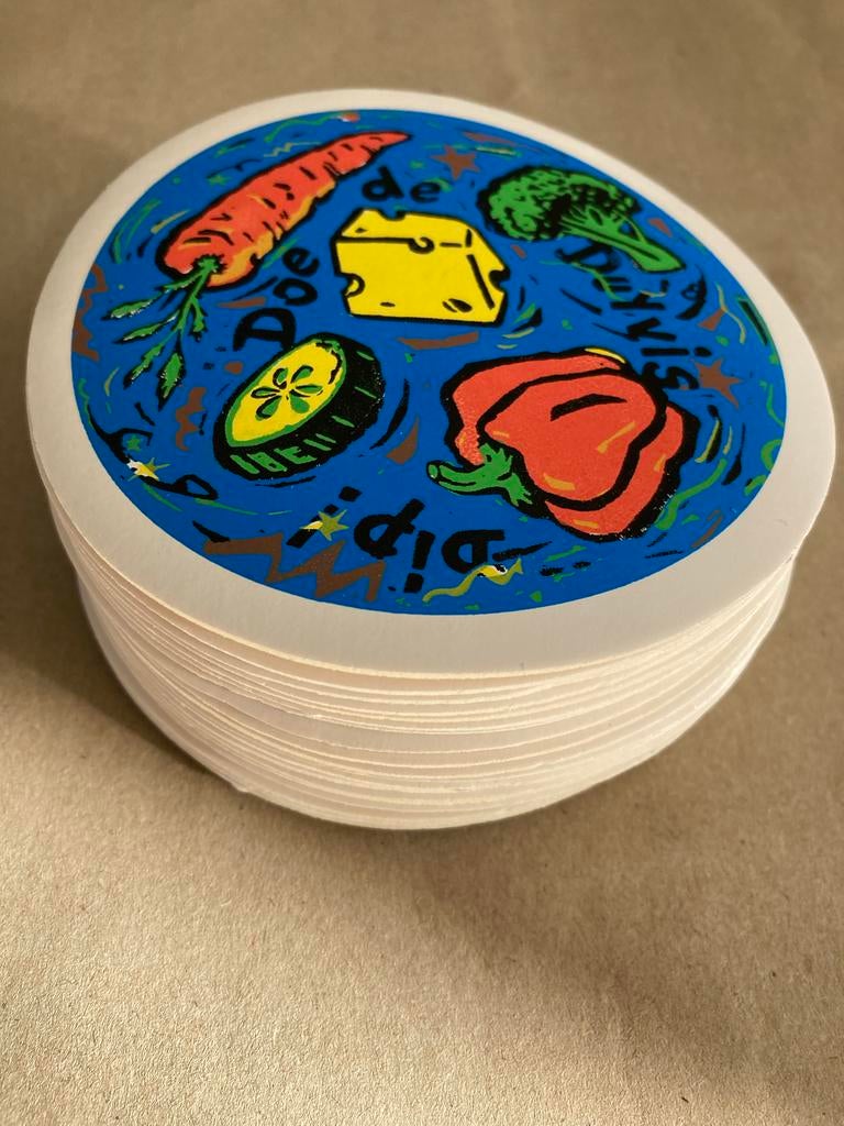 20 Vintage Onderzetters met Groente Design, Ophalen of Verzenden, Gebruikt, Glas of Kopje