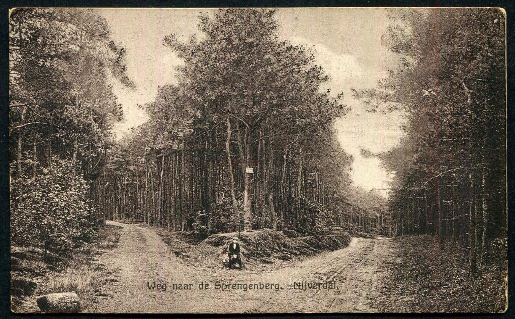 Weg naar de sprengenberg Nijverdal / Sallandse Haarle, Verzamelen, Ophalen of Verzenden, 1920 tot 1940, Ongelopen, Overijssel