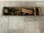 Gereedschapkist antiek hout met oud gereedschap, Gebruikt, Minder dan 100 cm, Hout, Ophalen