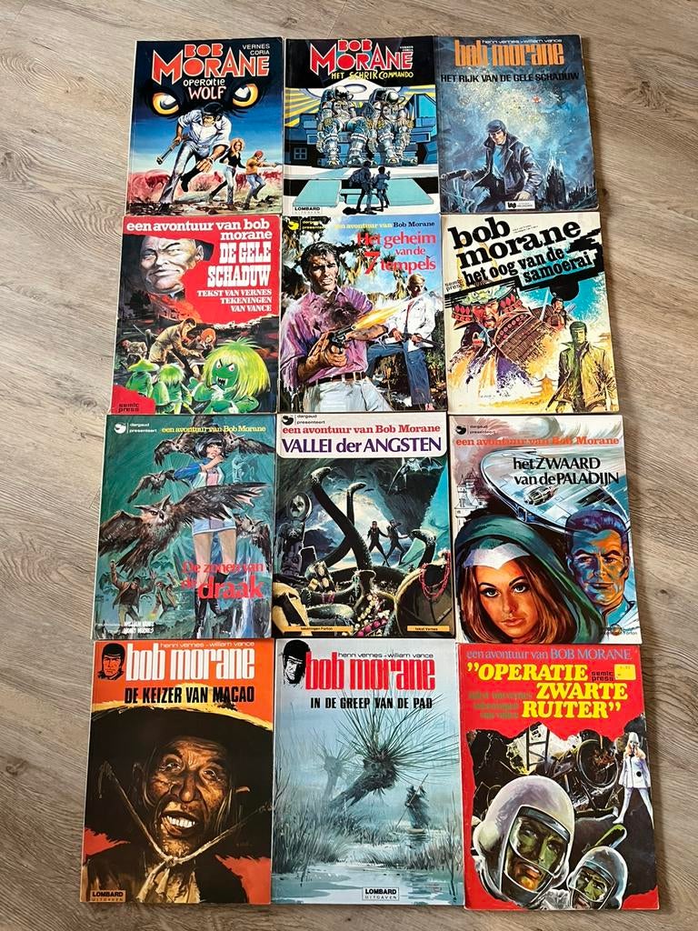 12 stripboeken Bob Morane, Boeken, Meerdere stripboeken, Ophalen of Verzenden, Gelezen