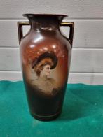 vazen bruin met vrouwen afbeelding 1950, Ophalen of Verzenden, 'T Olde Gre-j, Info@toldegrej.nl, Endepoelstraat 20f Didam