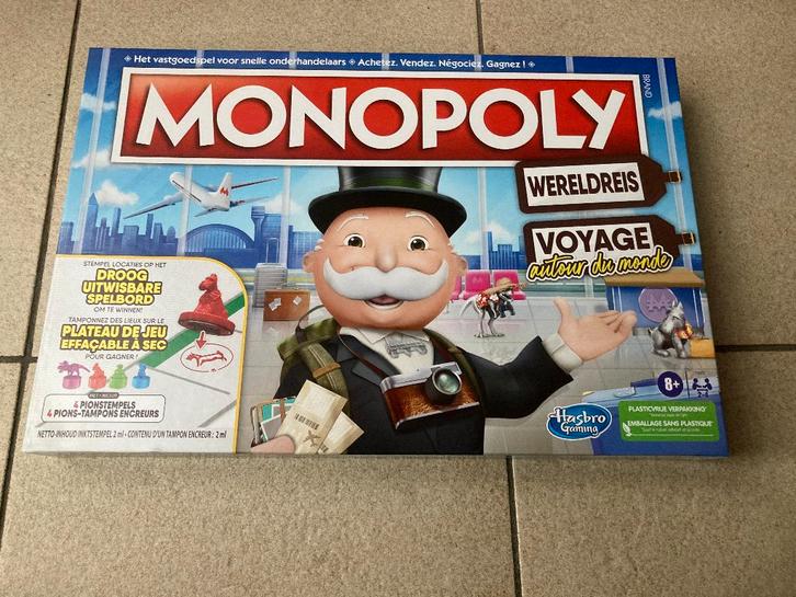 Monopoly wereldreis ( Nieuw in verpakking ), Hobby en Vrije tijd, Gezelschapsspellen | Bordspellen, Nieuw, Ophalen of Verzenden