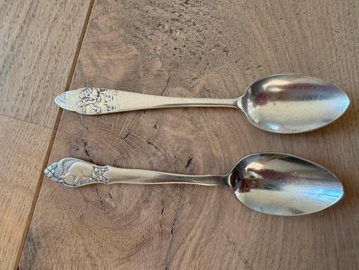 Vintage Gero Zilmeta kinderlepels (2 stuks), Antiek en Kunst, Antiek | Bestek, Ophalen of Verzenden