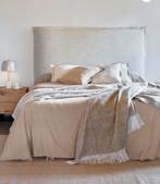 Tanit hoofdbord met afneembare hoes van linnen, Ophalen, Beige, Tweepersoons, Zo goed als nieuw