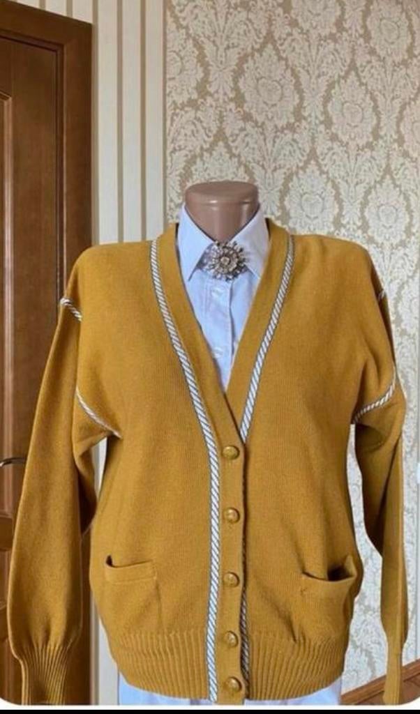 Originele Les Copains Cardigan - Maat L, Ophalen of Verzenden, Zo goed als nieuw, Maat 42/44 (L), Geel