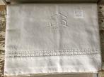 Antiek laken/Frans laken/monogram/initialen/ linnen laken, Ophalen of Verzenden