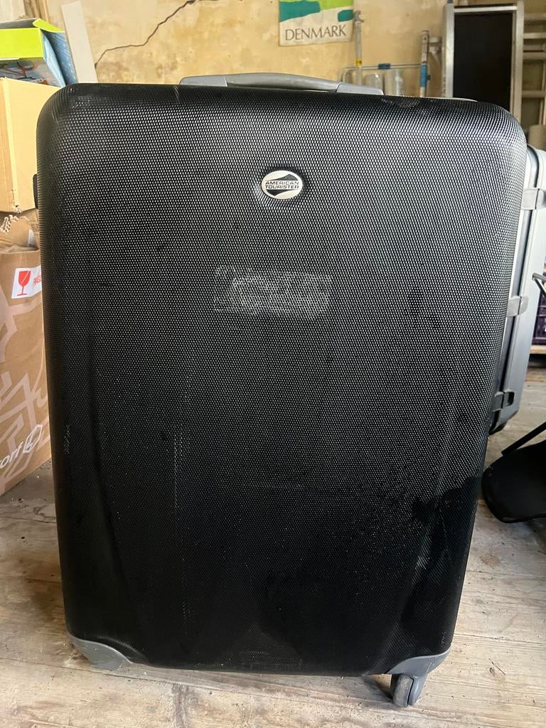 American Tourister reiskoffer zwart met wieltjes, 30 cm of meer, Gebruikt, Zwart, Minder dan 40 cm