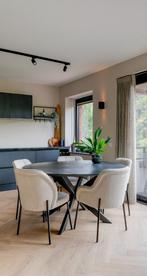 Ronde eettafel 6 personen, Huis en Inrichting, Tafels | Eettafels, Ophalen, Zo goed als nieuw, Vijf personen of meer, 100 tot 150 cm