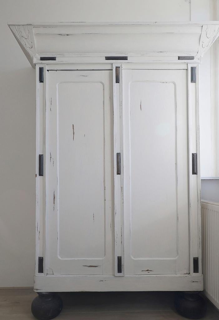 Antieke meidenkast wit brocante, vintage, antiek, Ophalen