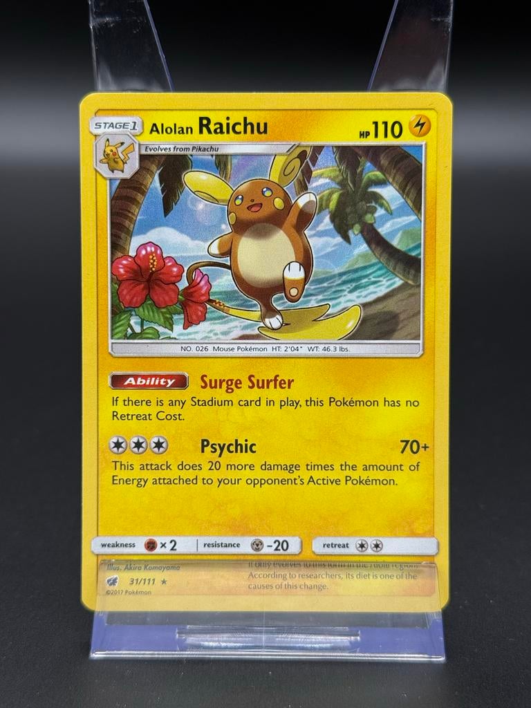 Alolan Raichu - Pokémon Crimson Invasion - #31/111 CIN, Hobby en Vrije tijd, Verzamelkaartspellen | Pokémon, Ophalen of Verzenden