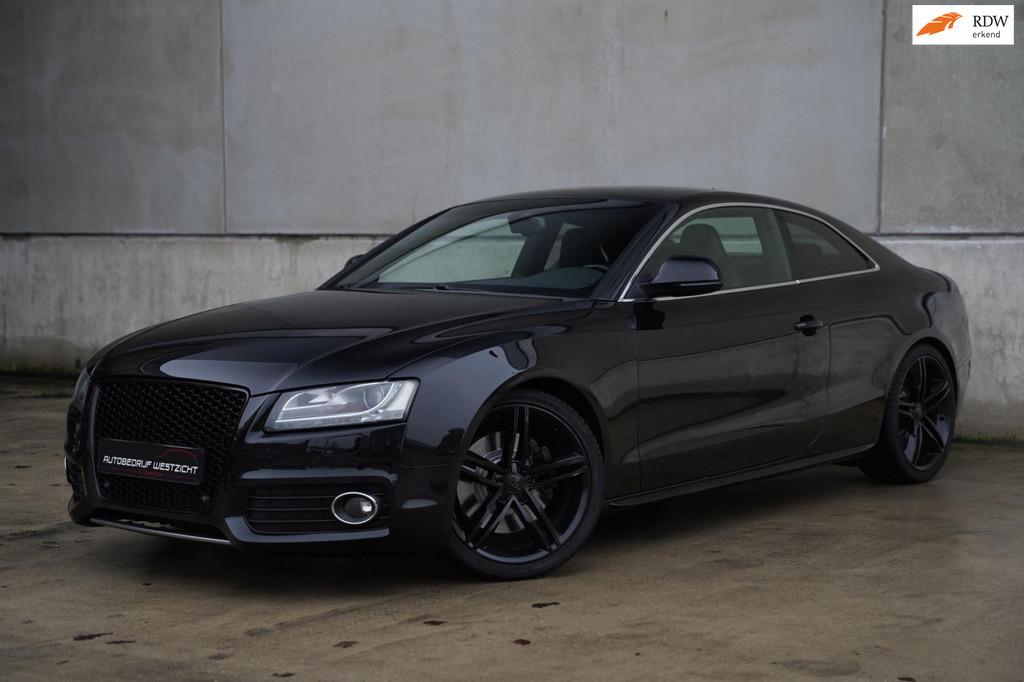 Audi A5 Coupé 4.2 FSI S5 quattro V8 354pk Leder, Kuipstoele, Auto's, Audi, Gebruikt, Zwart, Leder, Bedrijf