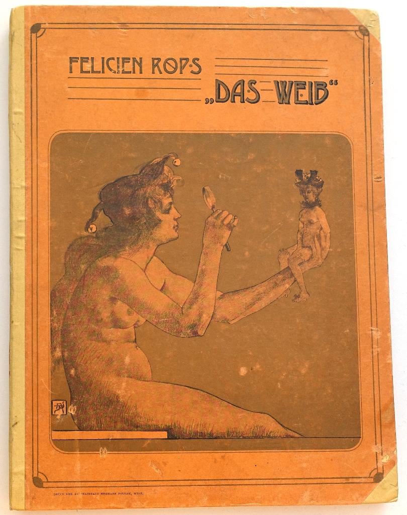 Félicien Rops [1905] Das Weib Portfolio met 30 platen Stern, Ophalen of Verzenden