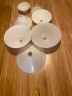 Lampenkappen van melkglas, Ophalen of Verzenden, Zo goed als nieuw, Rond, 25 tot 50 cm