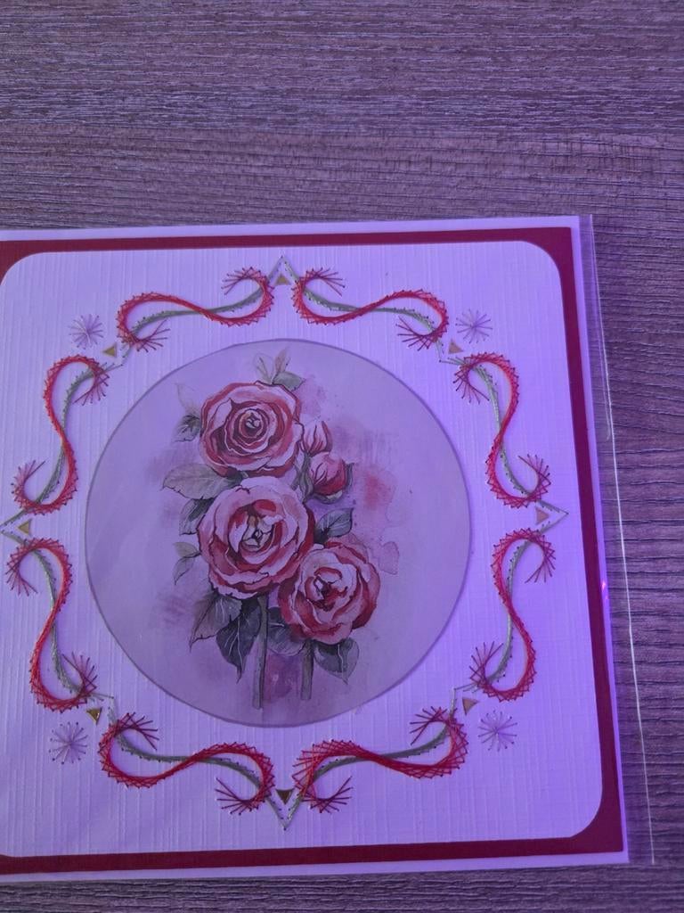 geborduurde kaart, Ophalen of Verzenden, Nieuw, Overige thema's