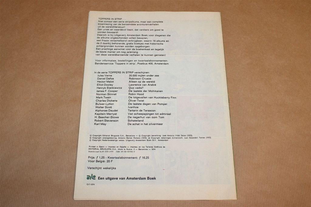 Ivanhoe — Toppers in Strip, Walter Scott 1974, Eén stripboek, Ophalen of Verzenden, Gelezen