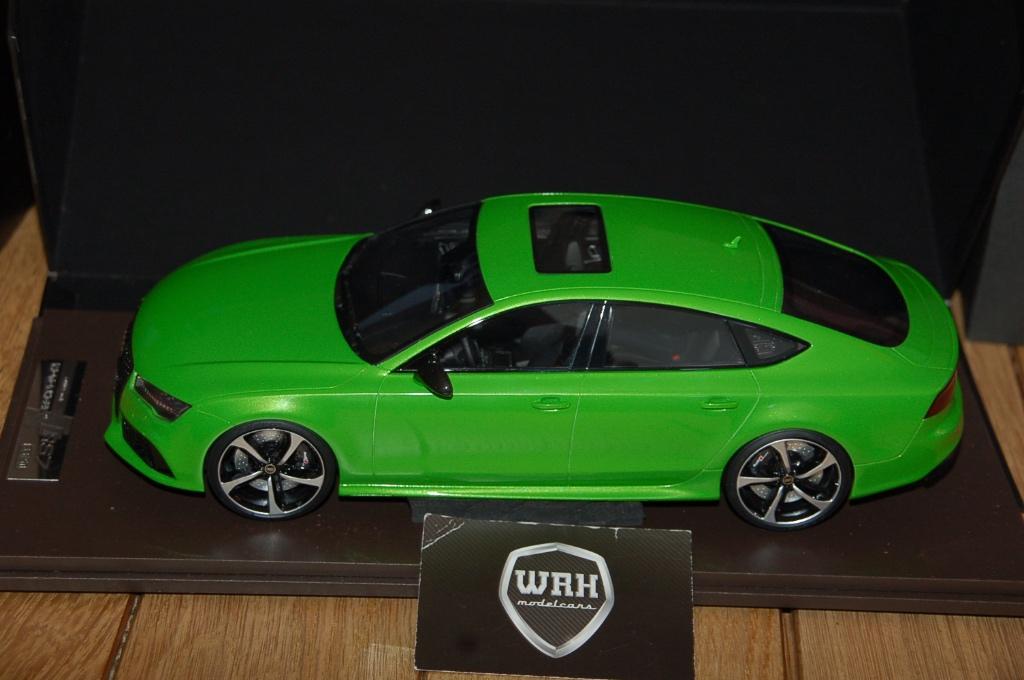 1:18 AUDI RS7 green Motorhelix resin LTD50 WRH, Verzenden, Zo goed als nieuw, Auto, Overige merken