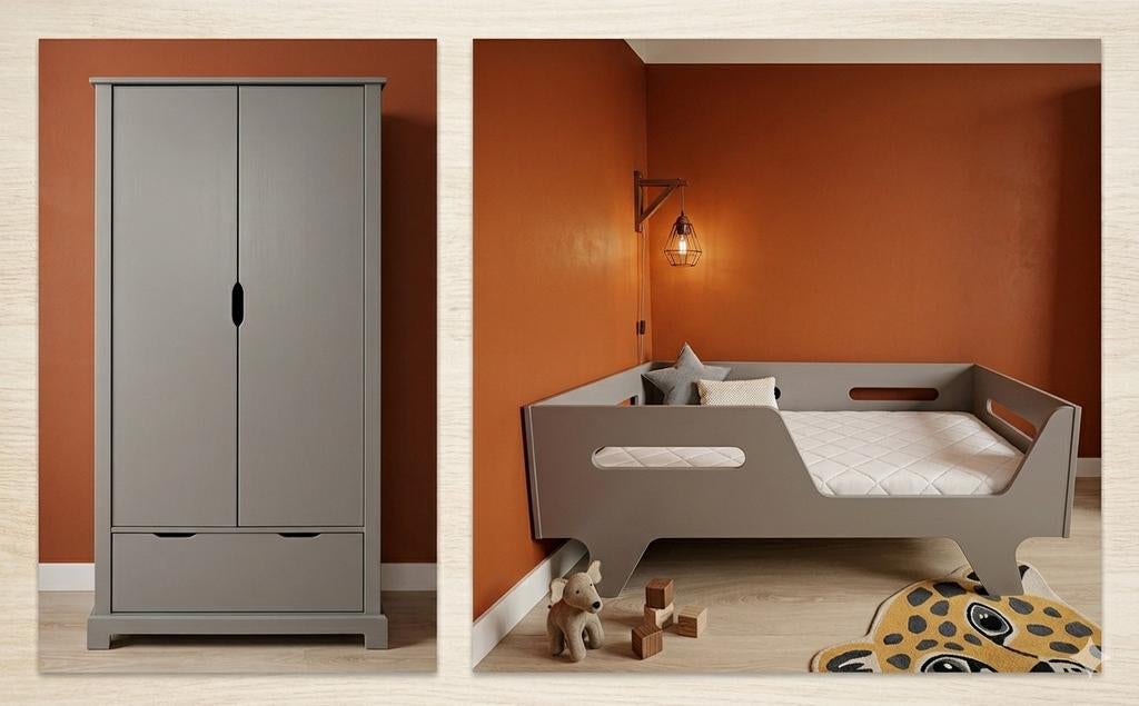 Peuterbed 140x70 met matras en kledingkast, Ophalen, Gebruikt, 70 tot 85 cm, 140 tot 160 cm