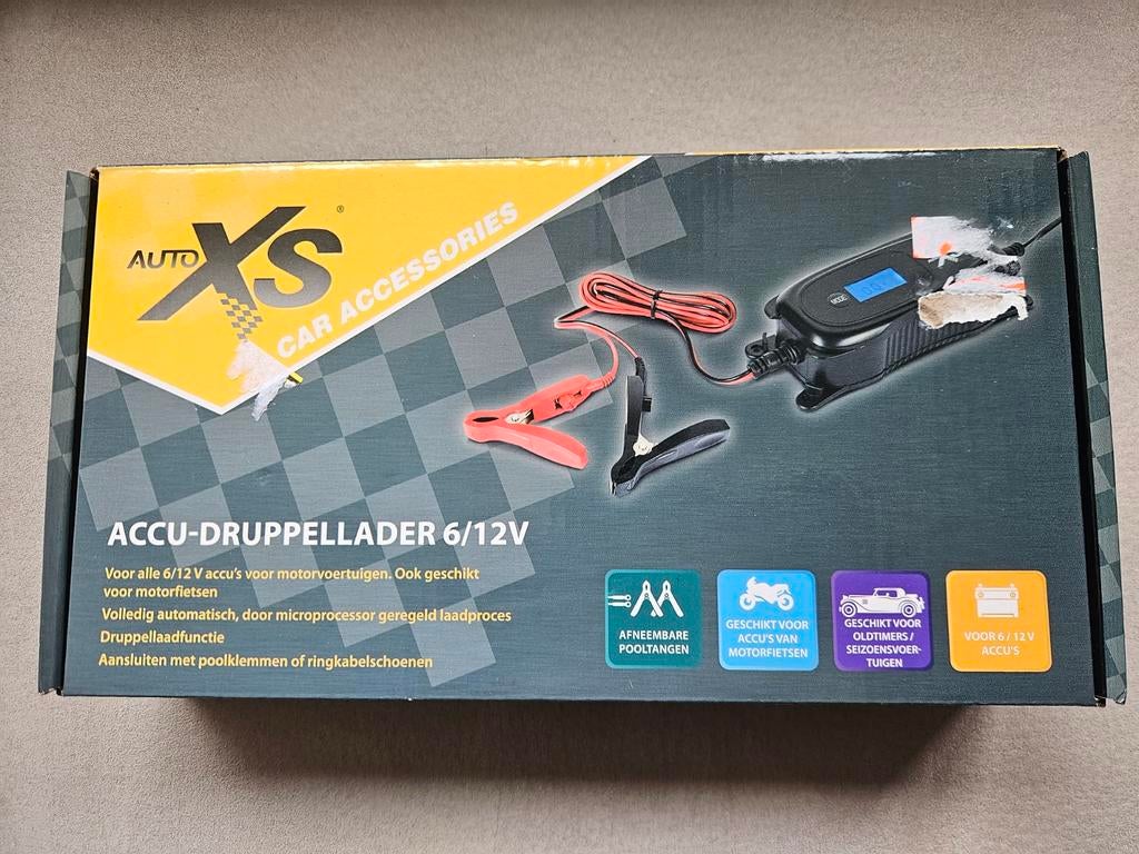 Nieuwe Accu druppellader 6/ 12V LCD schermpje, Ophalen of Verzenden, Nieuw