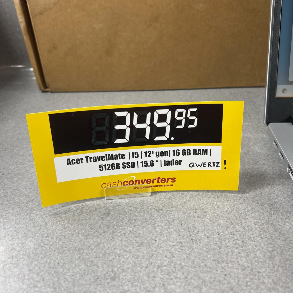 Acer Travelmate P2 15 laptop | 512GB | I5-12th gen | 406098, Gebruikt, 2 tot 3 Ghz, 15 inch, SSD