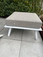Wit aluminium bijzettafel/zitelement/voetenbank, Bijzettafel, Aluminium, Zo goed als nieuw, Ophalen
