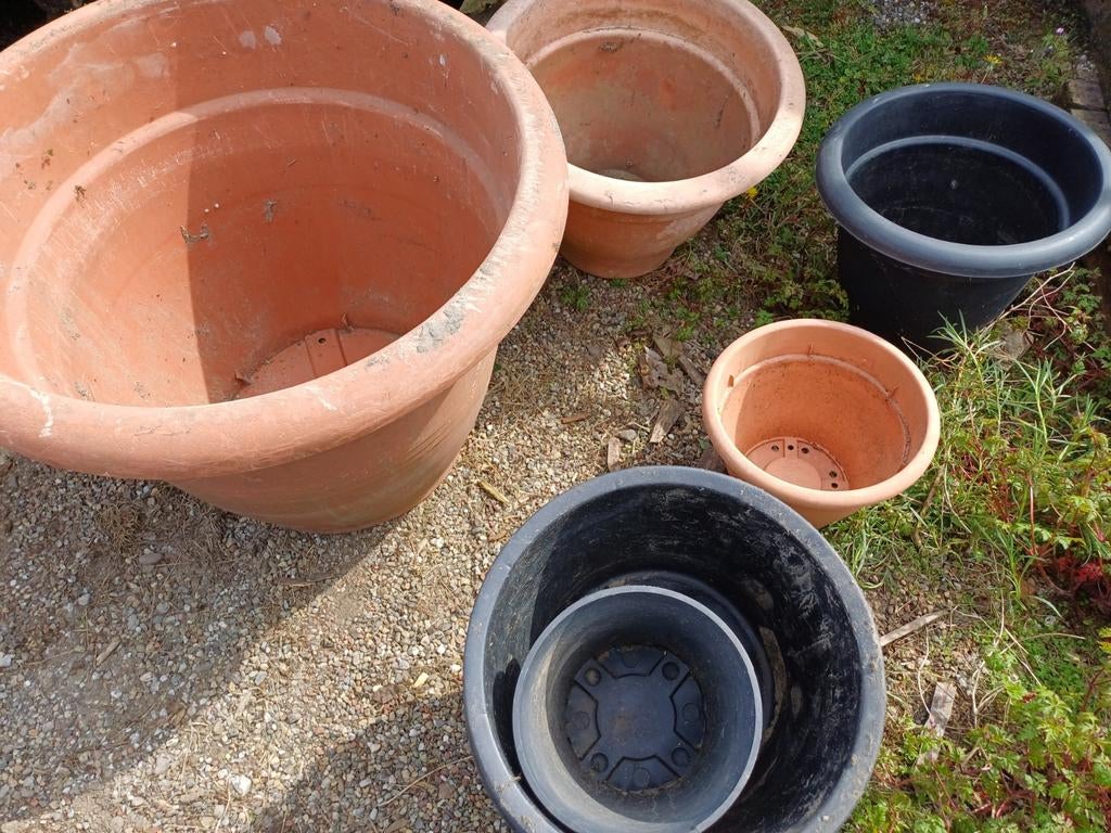 Grote potten, Ophalen, Rond, Aardewerk, Minder dan 25 cm