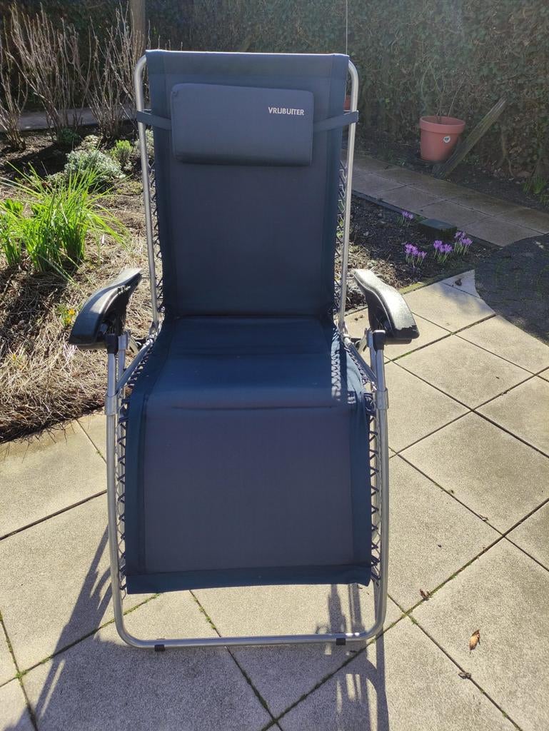 Vrijbuiter relaxstoel, Ophalen, Gebruikt, Aluminium, Verstelbaar