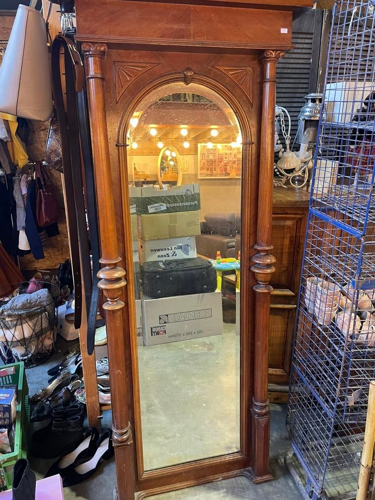 Prachtge oude spiegel groot, Antiek en Kunst, Antiek | Spiegels, Ophalen of Verzenden, Rechthoekig