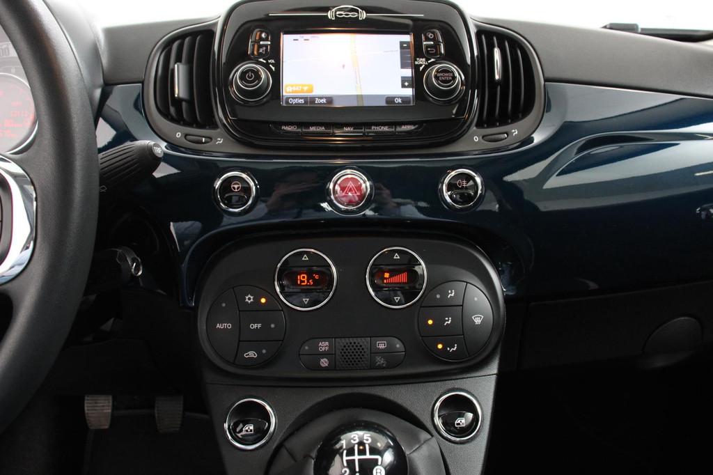 Fiat 500 1.2 Lounge Navigatie Climate Control Lederen Bekled, Voorwielaandrijving, Gebruikt, 4 cilinders, Leder